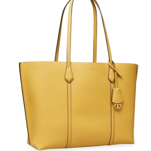 Tory Burch Handbags - Tory Burch Perry Triple Compartment golden yellow leather shoulder bag purse